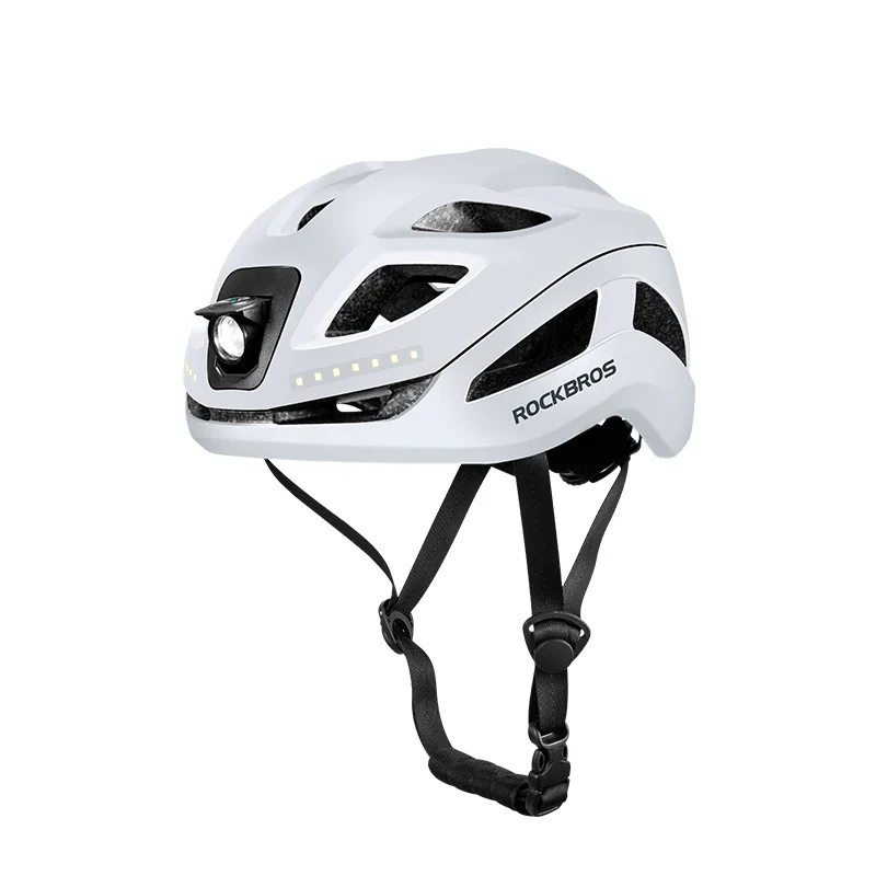 ROCKBROS Safety Warning Helmet with Built-In Lights and Adjustable Fit Electric USB - Image 3