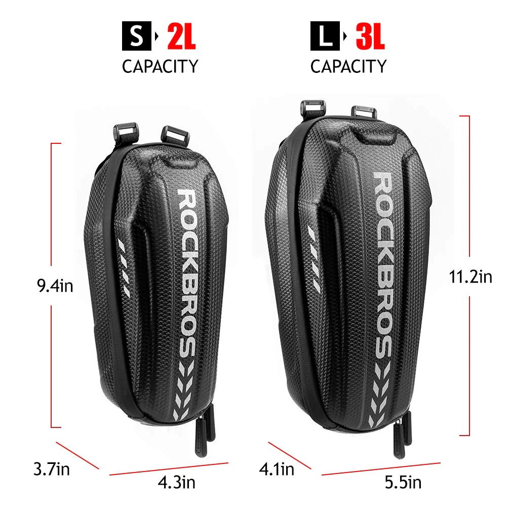 ROCKBROS Scooter Storage Bag Waterproof EVA Hard Shell Handlebar Bag for Scooters Folding Bikes - Image 12