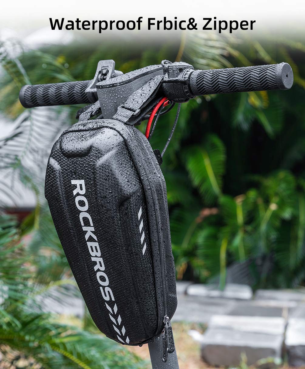 ROCKBROS Scooter Storage Bag Waterproof EVA Hard Shell Handlebar Bag for Scooters Folding Bikes - Image 13