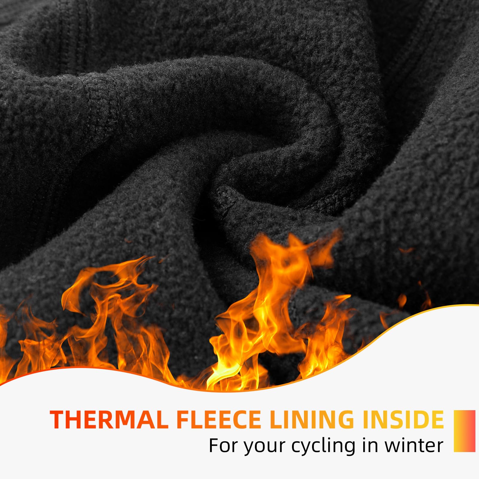 ROCKBROS Skull Cap Helmet Liner, Winter Thermal Cycling Hat with Glasses Holes, Beanie - Image 4