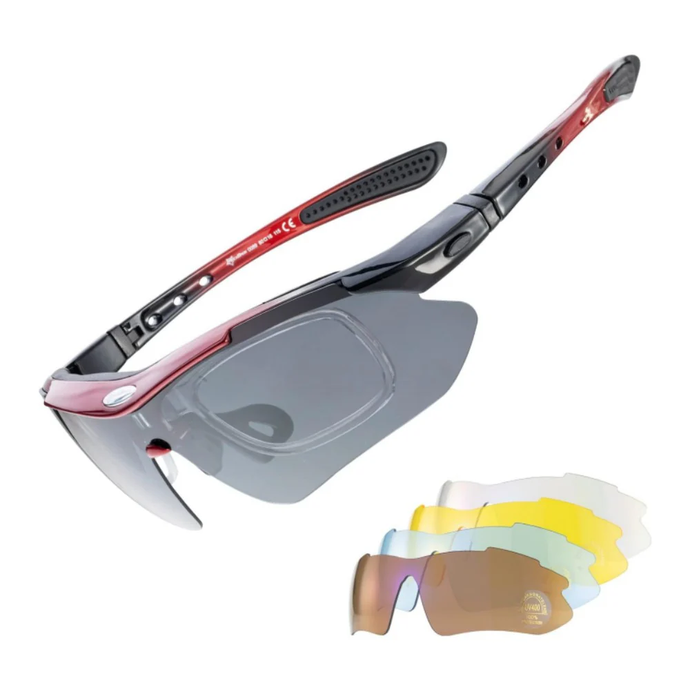 Slim Polarized Sports Sunglasses with 4 Lenses - Image 3