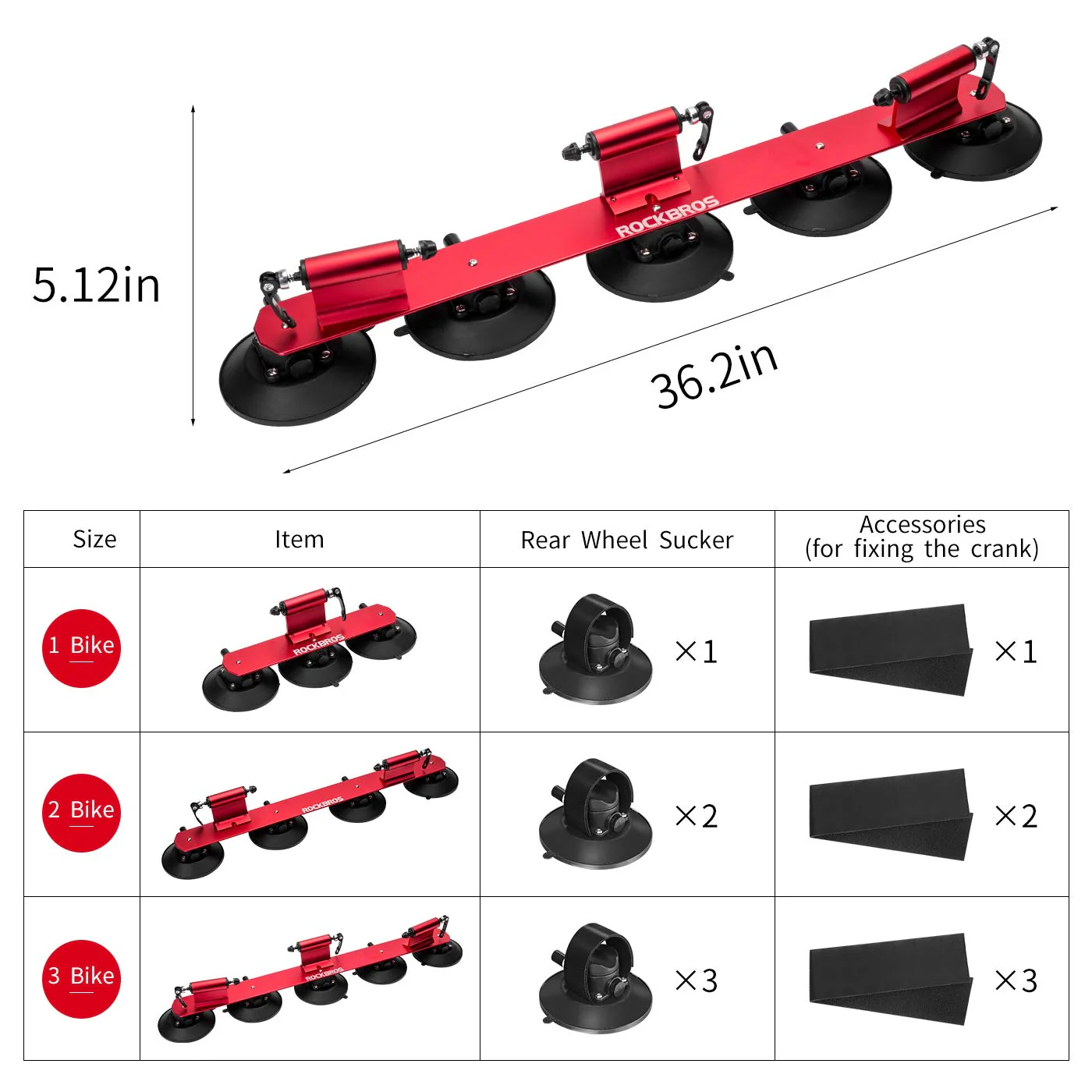 ROCKBROS Suction Cup Bike Rack for Car Roof Quick Release Sucker Mount - Image 17