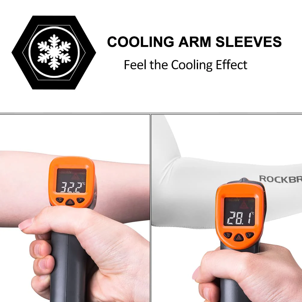 ROCKBROS Sun Protection Arm Sleeves Cooling for Running Golf Fishing Cycling - Image 15