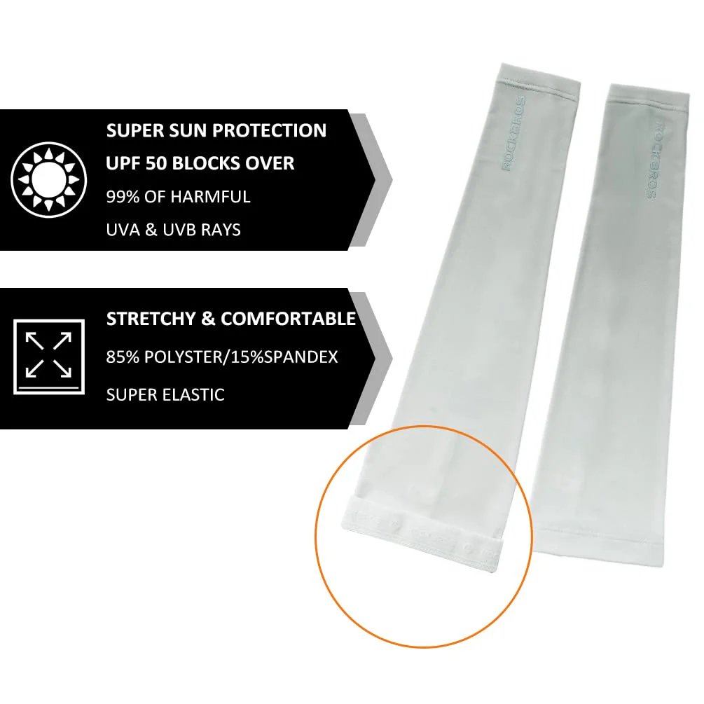 ROCKBROS Sun Protection Arm Sleeves Cooling for Running Golf Fishing Cycling - Image 50