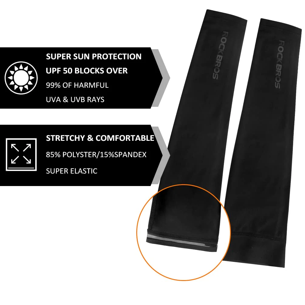 ROCKBROS Sun Protection Arm Sleeves Cooling for Running Golf Fishing Cycling - Image 60