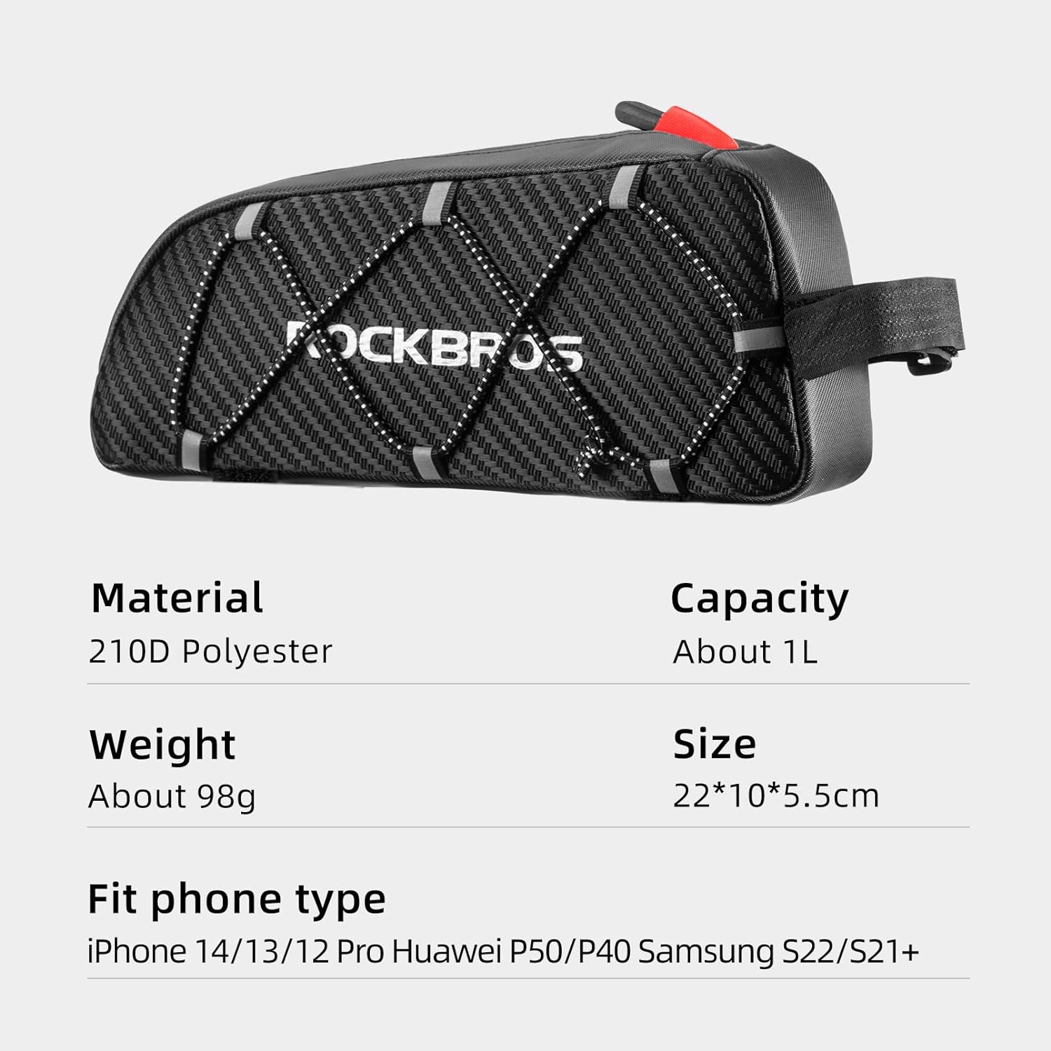 ROCKBROS Top Tube Bike Bag Bicycle Front Frame Bag - Image 7