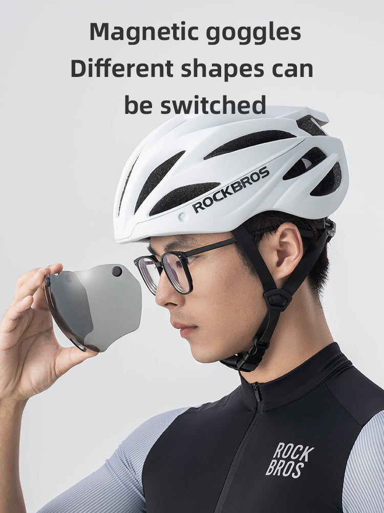 ROCKBROS Trail Helmet with Magnetic Goggles, Ionic+® Technology, and Adjustable Fit - Image 8