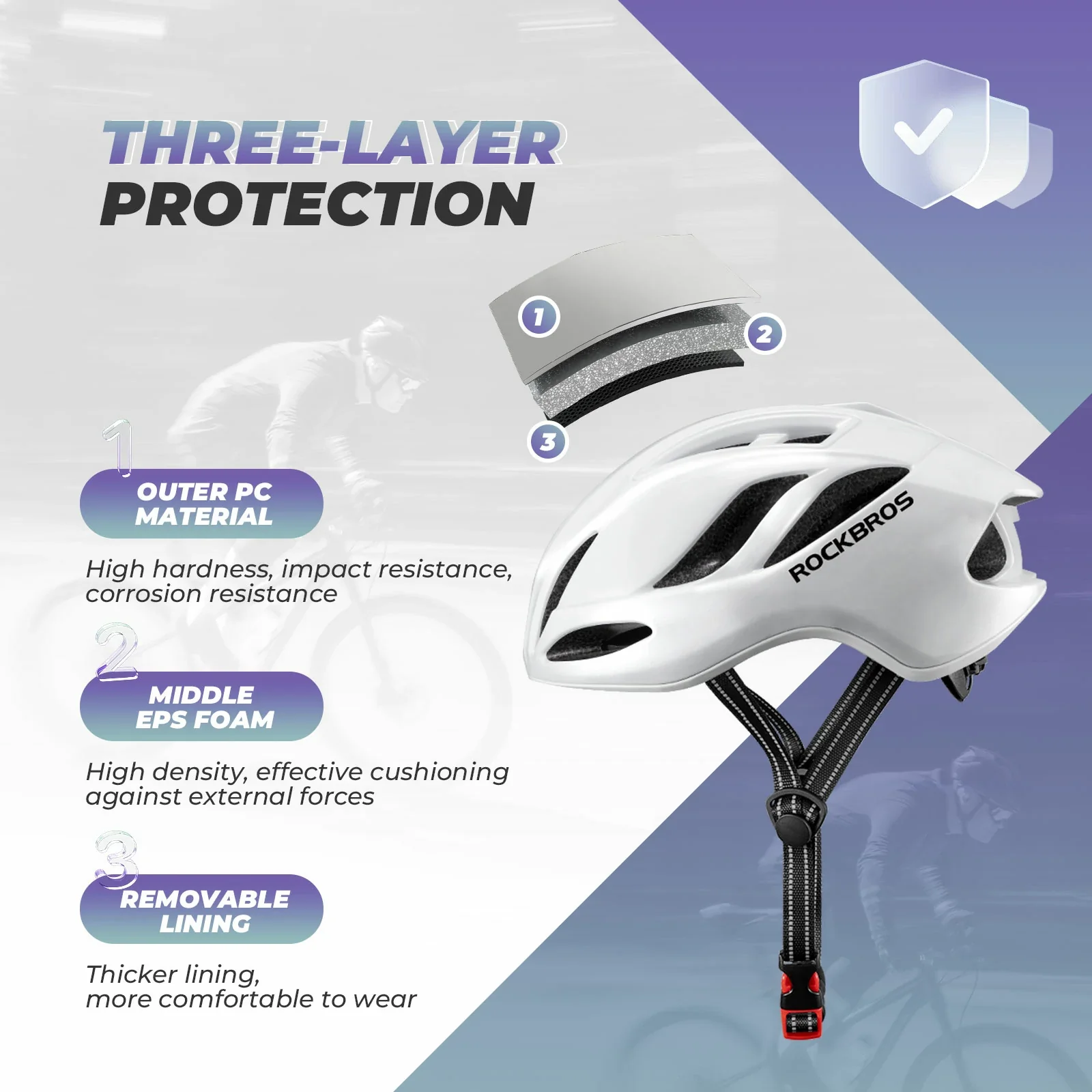 ROCKBROS Ultra-Light Bike Helmet Maximum Protection Ultimate Comfort - Image 5