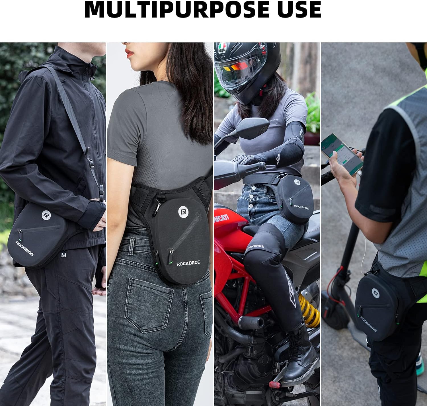 ROCKBROS Waterproof Motorcycle Drop Leg Bag Adjustable Durable 1L Capacity - Image 6