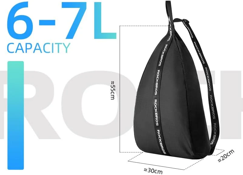 ROCKBROS Waterproof Motorcycle Helmet Backpack 7L Lightweight Storage Bag - Image 6