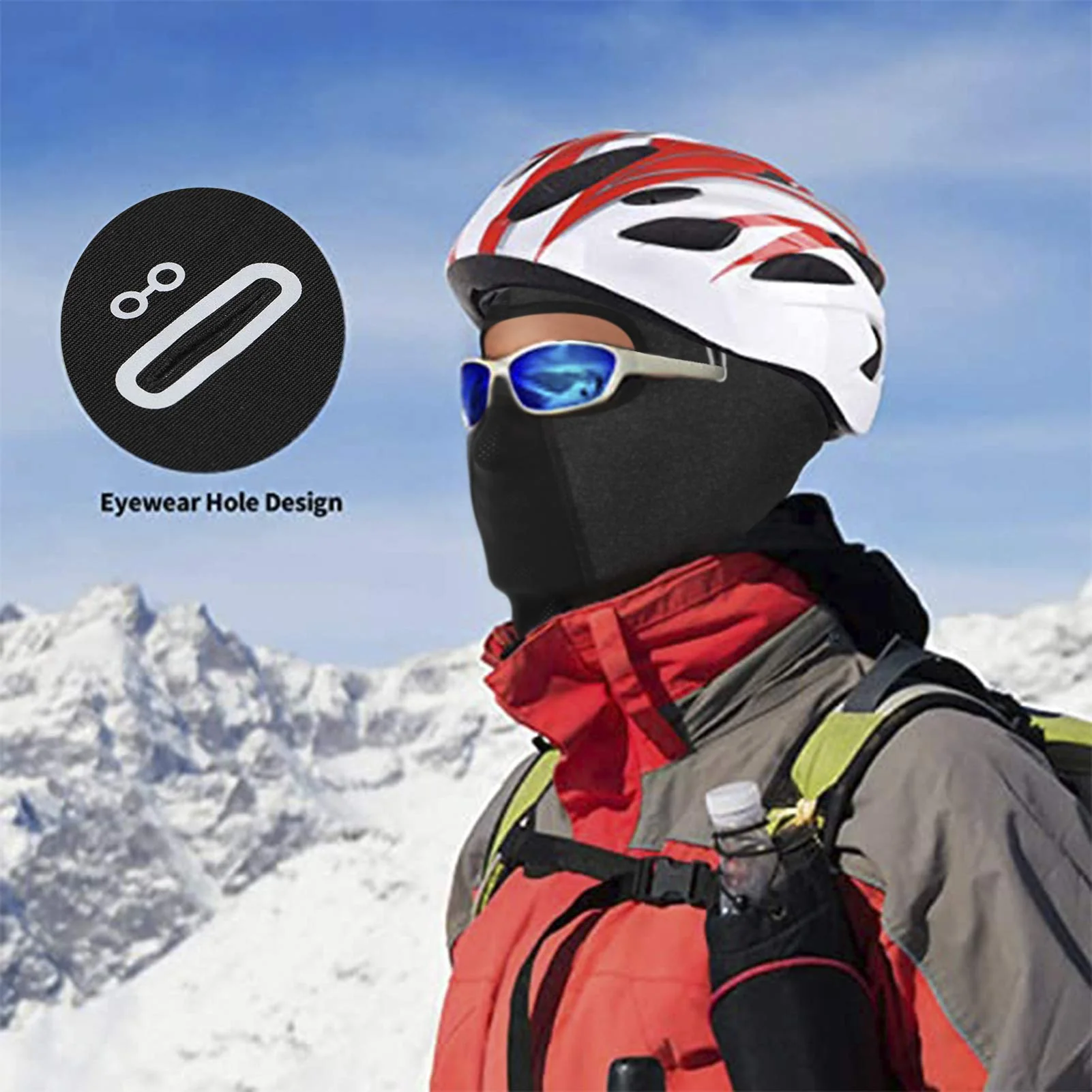 ROCKBROS Winter Balaclava Ski Mask with Glasses Holes for Men Women - Image 24
