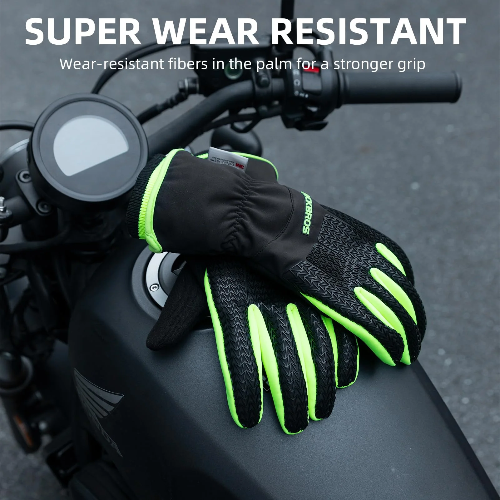 ROCKBROS Winter Cycling Gloves, Windproof Thermal Touchscreen Gloves for Men  Women - Image 4