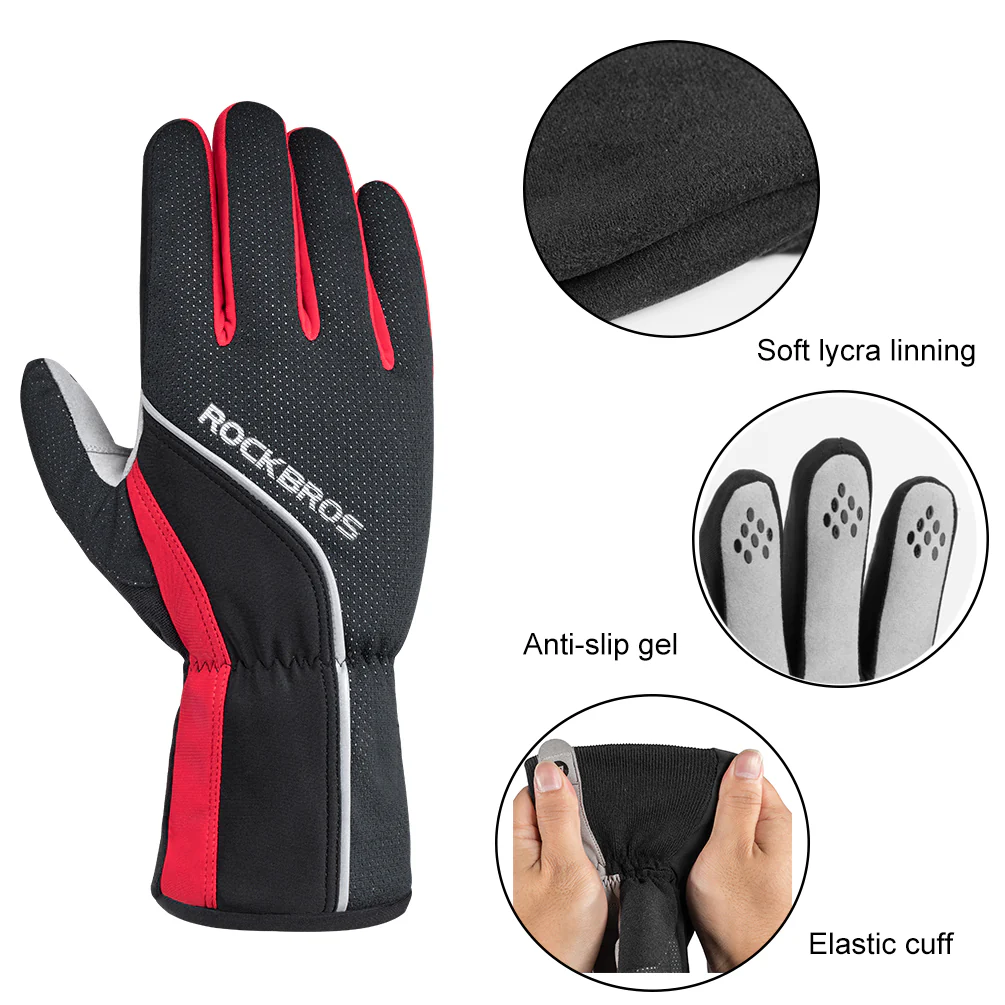 ROCKBROS Winter Gloves for Men Women Winter Cycling Gloves Windproof - Image 5