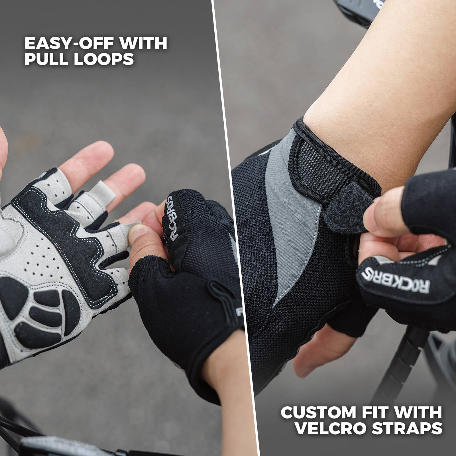 ROCKBROS Half-Finger Gel Padded Cycling Gloves Summer - Image 4