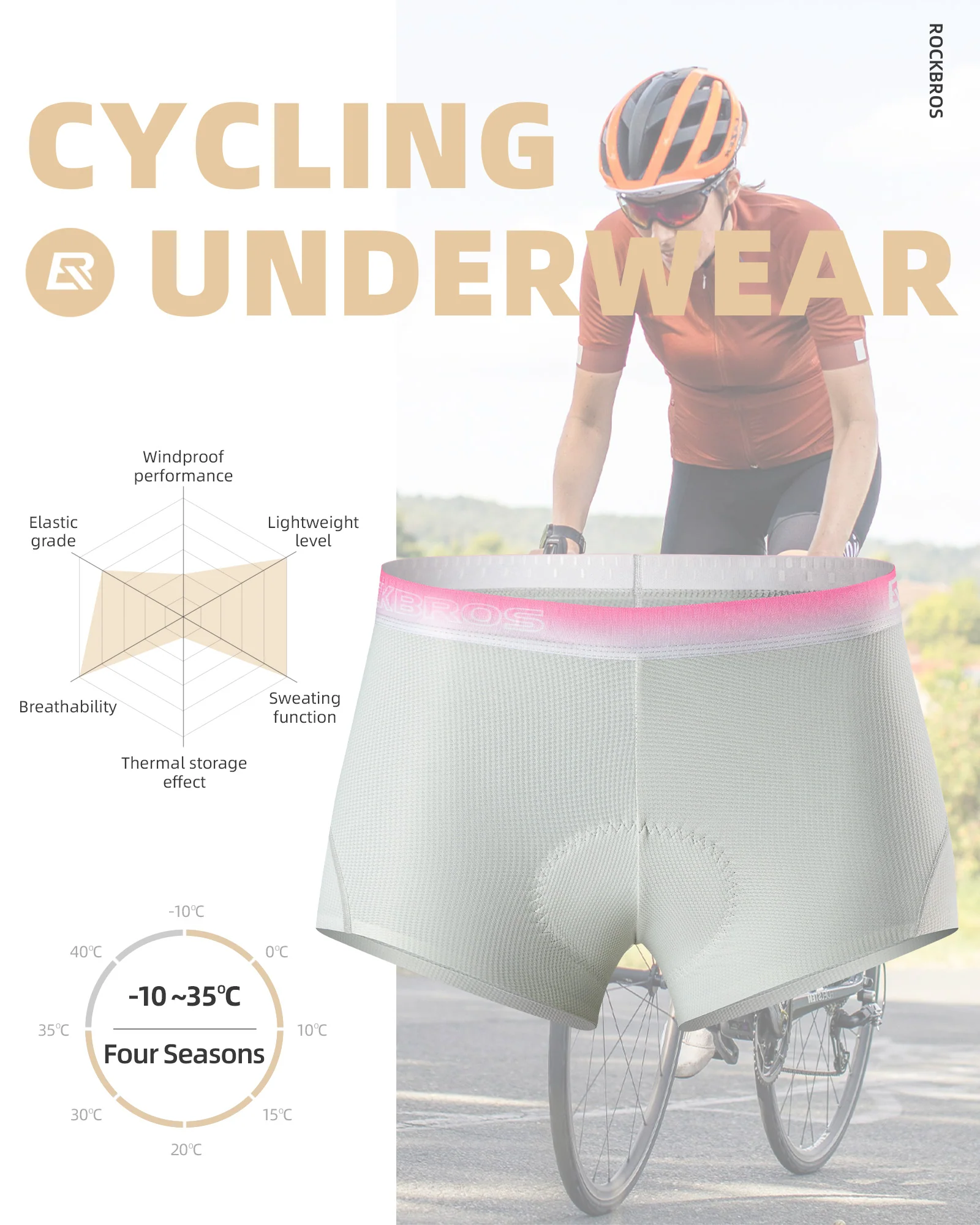 ROCKBROS Women’s Cycling Underwear 4D Padded Bike Shorts - Image 4