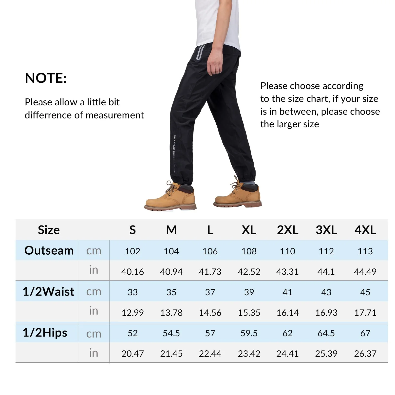 Waterproof Overtrousers for Men Women with Reflective - Image 6