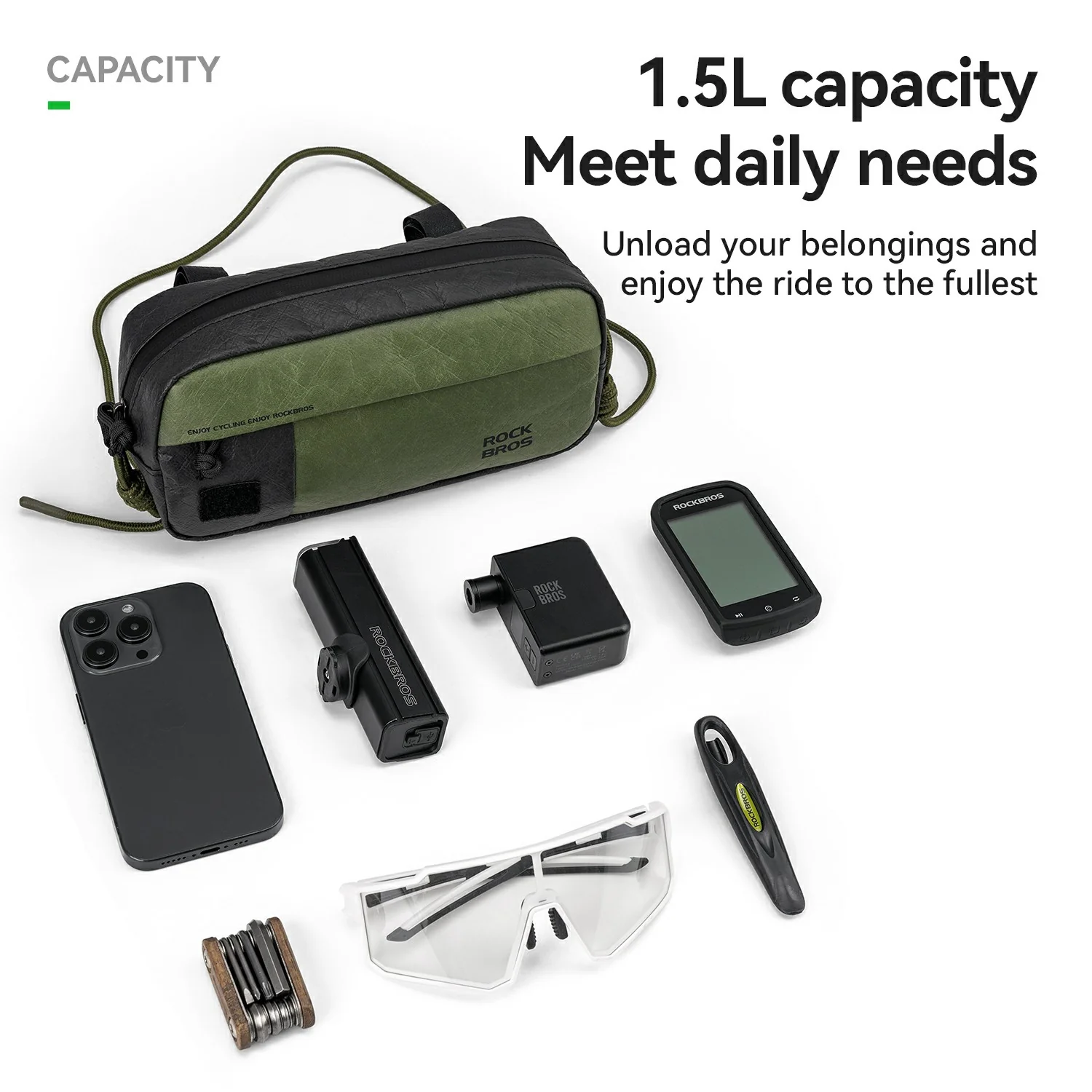 Sustainable Eco-Friendly Bike Front Bag 1.5L - Image 4