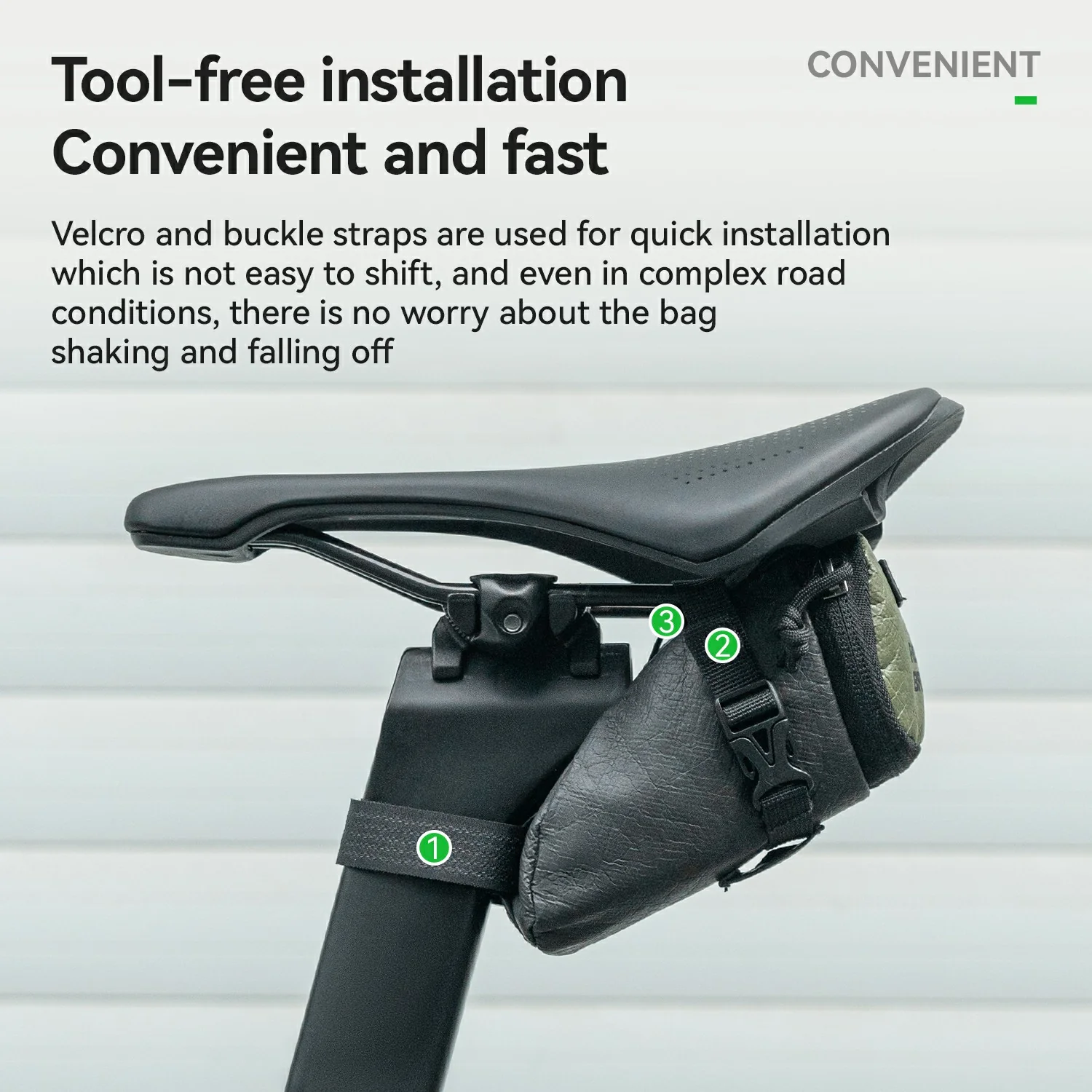 Sustainable Eco-Friendly Bike Rear Saddle Bag 0.2L - Image 4