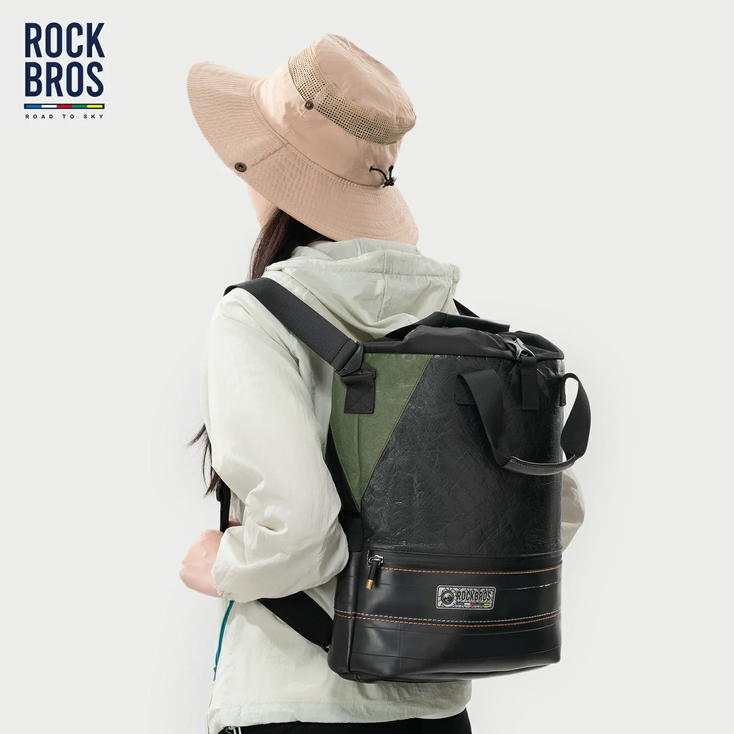 Sustainable Eco-Friendly Recycled Tire 12L Waterproof Bike Panniers ROAD TO SKY - Image 7