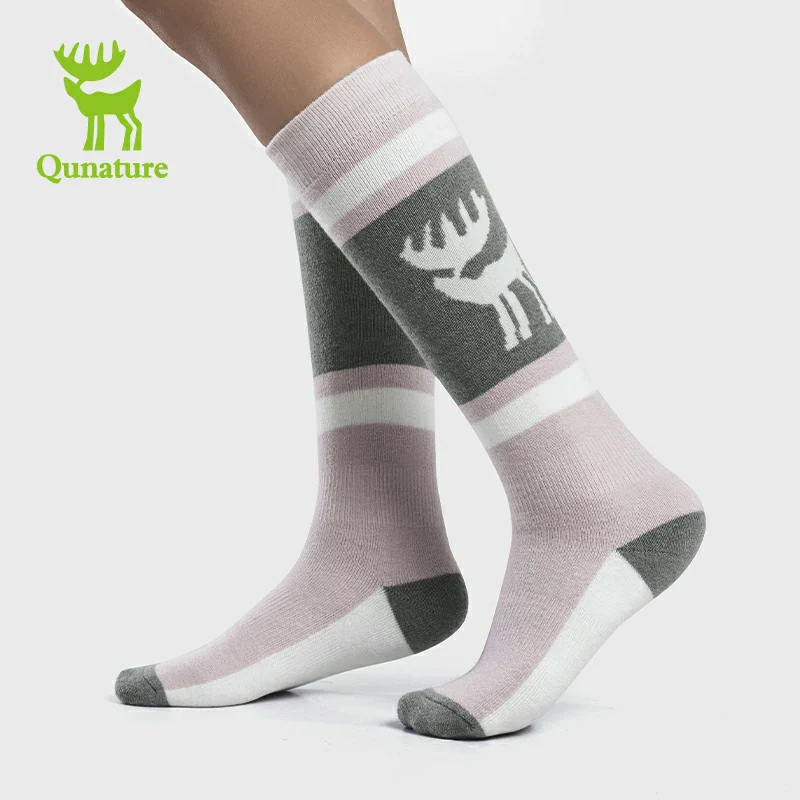 Qunature Wool Ski Socks Winter Warmth Shock Absorption for Skiing Comfort - Image 6